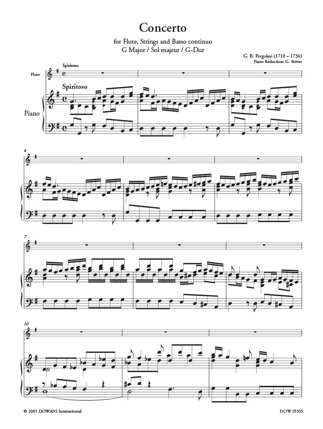 Concerto for Flute, Strings and Basso Continuo. Enthält Einzelstimme und Online-Audio, Taschenbuch