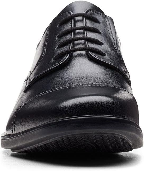 Clarks Herren Howard CapSHOES 40 EU Black Leather, 40 EU Black Leather