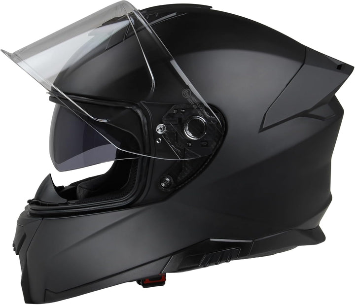 Motorradhelm Integralhelm CMX Blacky schwarz matt in Grösse XL