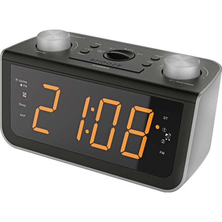 Soundmaster FUR5005 UKW PLL-Uhrenradio Funkwecker Radiowecker Wecker Dual-Alarm dimmbares Jumbo Disp