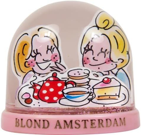 Blond Amsterdam Valentin Schneekugel 9 cm – dekorative Blond-Birthday-Schneekugel im Eben-Quatschen-