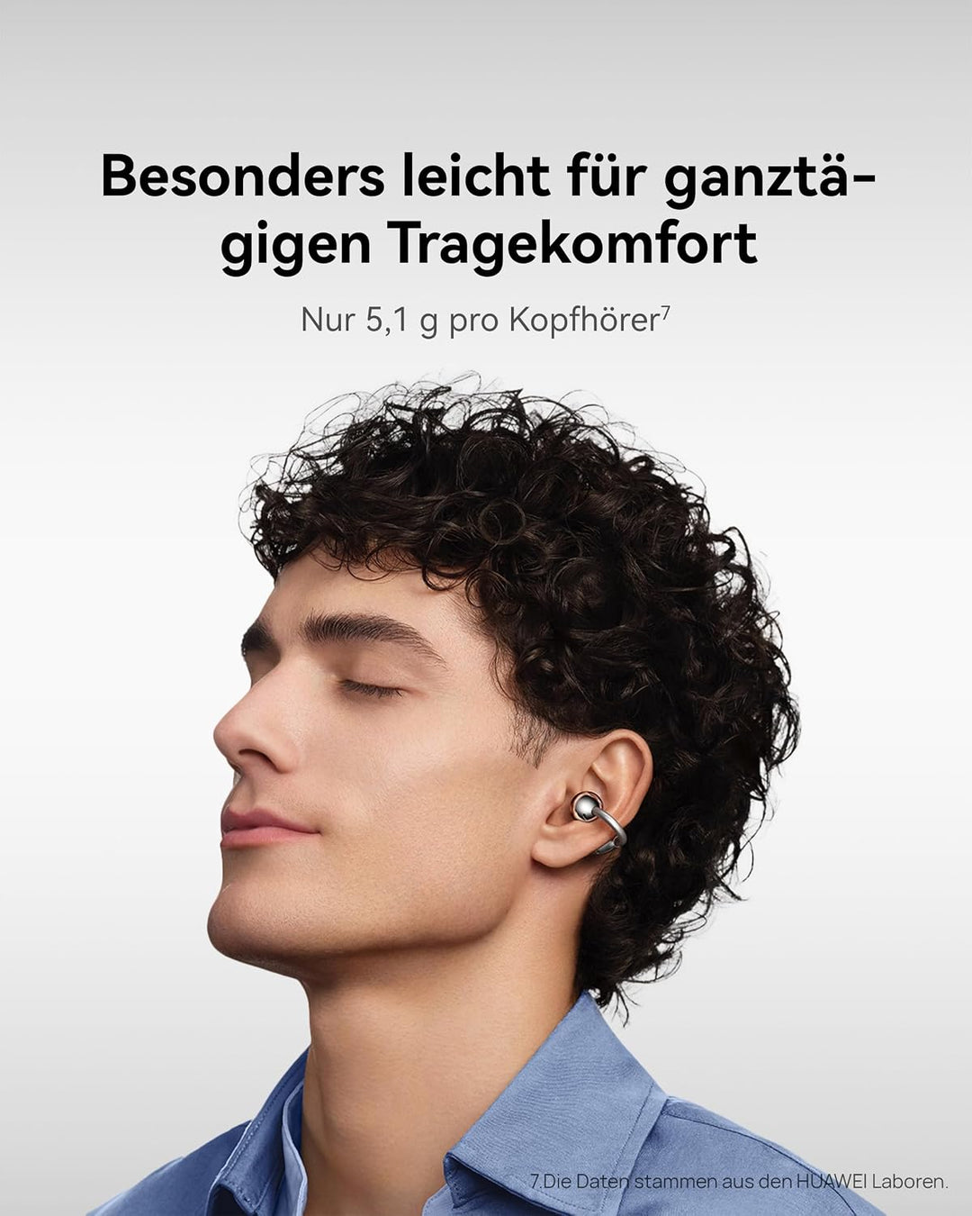 HUAWEI FreeClip 2 S Kabellose Kopfhörer, ganztägiger Komfort, 5,1 g, Blau | Adaptive Open-Ear-Techno