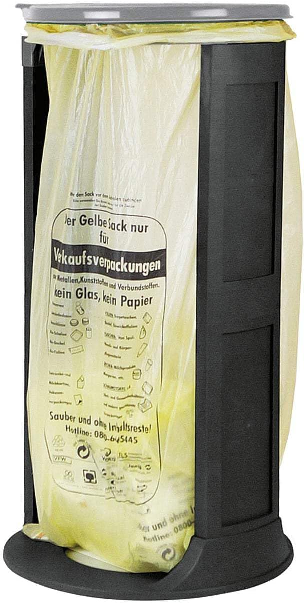 Gies Müllsackständer, Kunststoff, gelb, ø 40 x 76 cm, 1 Stück (1er Pack)