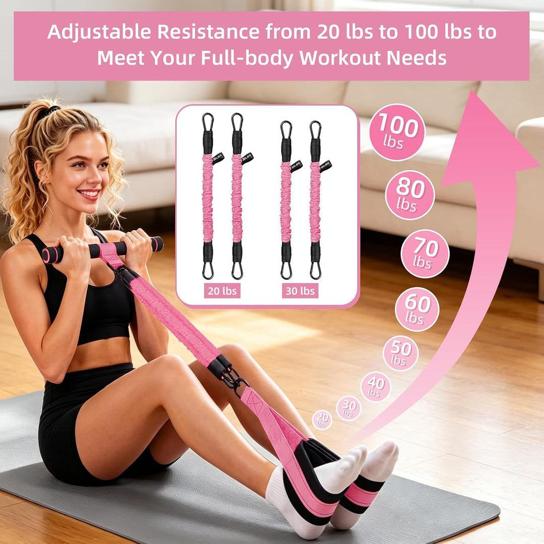 Pedal Widerstandsband mit Griff Set für Frauen Bauchtrainer | Pedalwiderstandsgerät für Bauch Taille