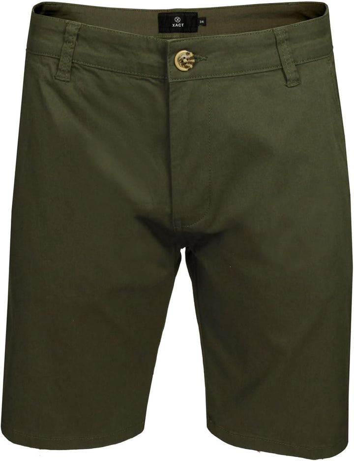 Xact Herren Chino Shorts Baumwoll Stretch Regular Fit Kurze Hose Sommer Bermuda Golf Business Casual