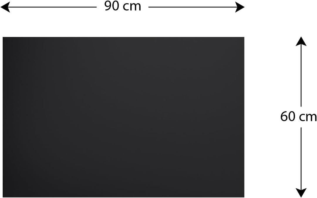 ALLboards Metallische Magnettafel KREIDETAFEL SCHWARZ 90x60cm MetalBoards Memoboard für jede Art von