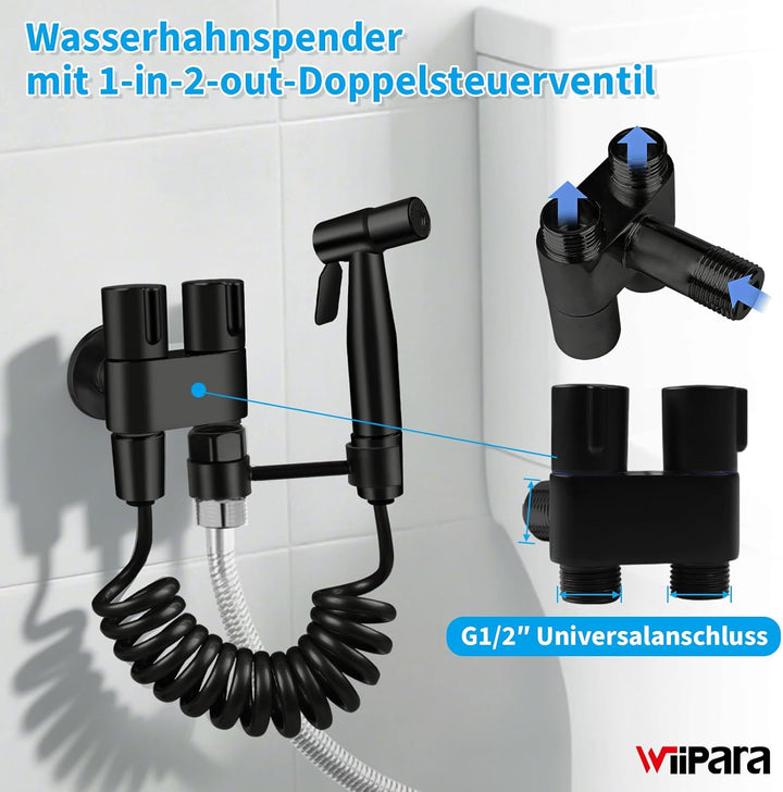 Edelstahl Bidet Handbrause für Toilette mit Dual-Modus (Jet/Sanft Sprayer), WC Dusche Hand Bidet Set