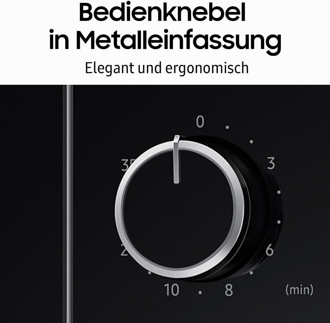 Samsung Solo-Mikrowelle, 700 W, Epoxy-Garraum mit 20 l Volumen, 5 Leistungsstufen, Defrost, Schwarz,