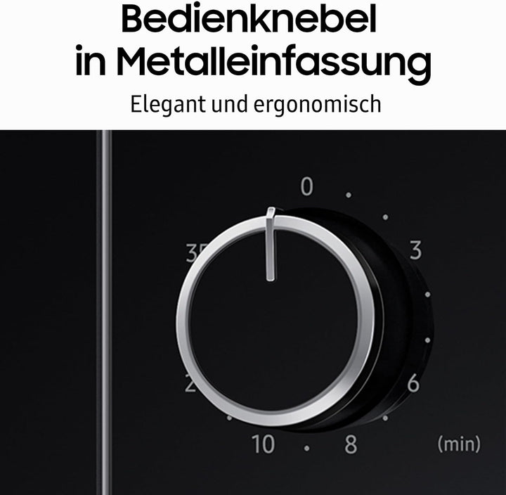 Samsung Solo-Mikrowelle, 700 W, Epoxy-Garraum mit 20 l Volumen, 5 Leistungsstufen, Defrost, Schwarz,