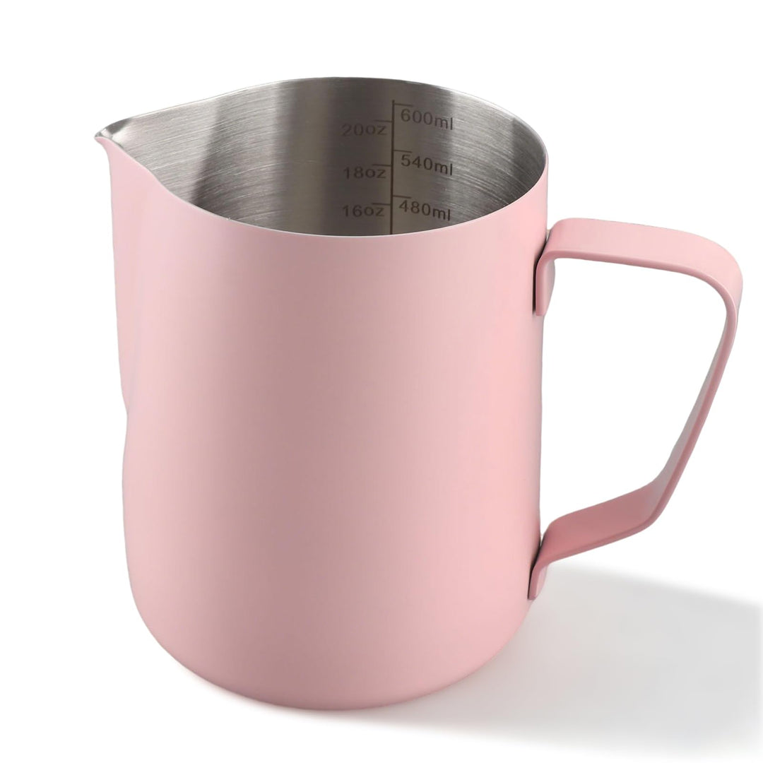 Milchkännchen Edelstahl 480ml, Milchaufschäumkrug Espresso Dampfkrug, Milchaufschäumbecher Milch Pit