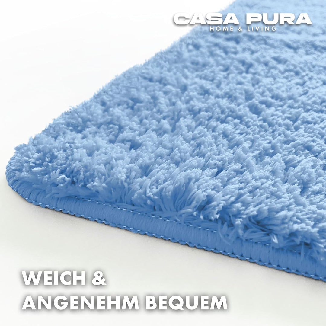 casa pura Badematte Hochflor Sky Soft - Weicher, Flauschiger Badezimmerteppich in Shaggy-Optik - Bad