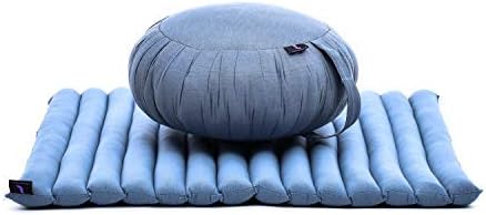 Leewadee Meditationskissen Set Sitzkissen Rund Zafu Yoga Kissen Zabuton Yogakissen Meditationskissen