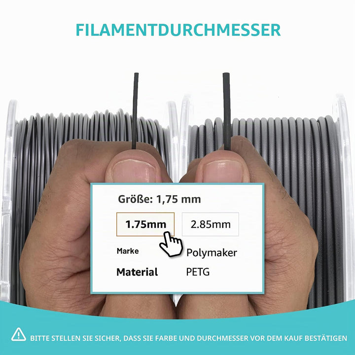 Polymaker PolyLite PETG Grau - 1,75mm - 1kg