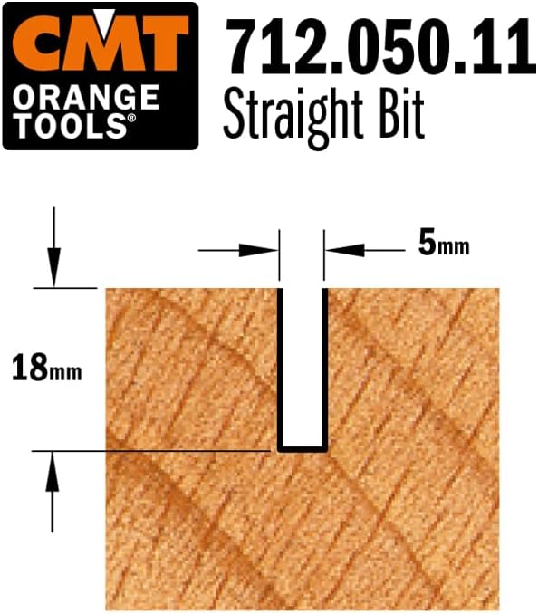 CMT Orange Tools 712.050.11 – Fräser Gerade HWM S 6 D 5 x 18 LT 60