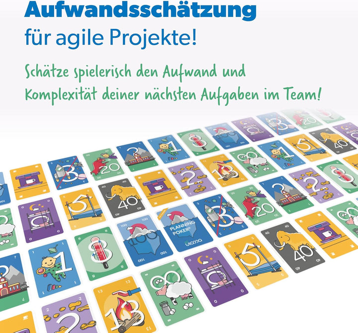 Agile Planning Poker Karten für 12 Personen (3 Sets) - Scrum Poker Kartenset zur effizienten Aufwand