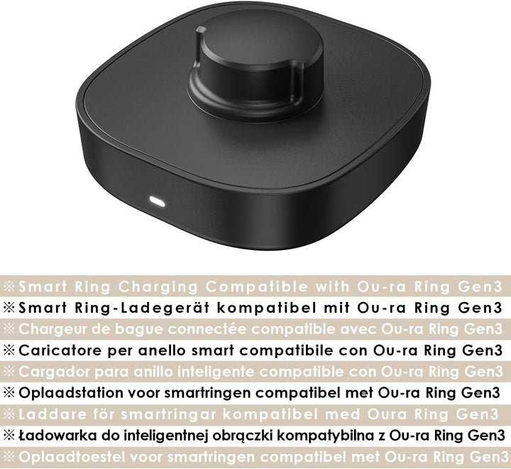 Smart Ring Ladegerät– Kompatibel mit Ou-ra Ring Gen3, Schnelllade-Dock inkl USB-C-Kabel,ladegerät fü
