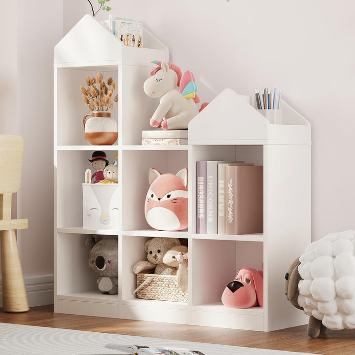 Garvee Spielzeug Aufbewahrung Organizer 7-Cubby Kinder Bücherregal Bücherregal Kleinkinder Spielhaus