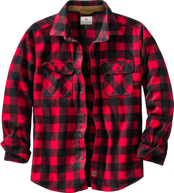 Legendary Whitetails Navigator Fleece-Herrenhemd mit Knopfleiste XL Rot, XL Rot