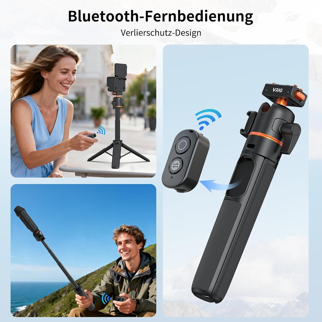 VRIG AC-50 Selfie-Stick Stativ für Insta 360 Ace Pro 2/ Ace Pro/ X5/ X4 Air | 55 cm Verlängerungssta