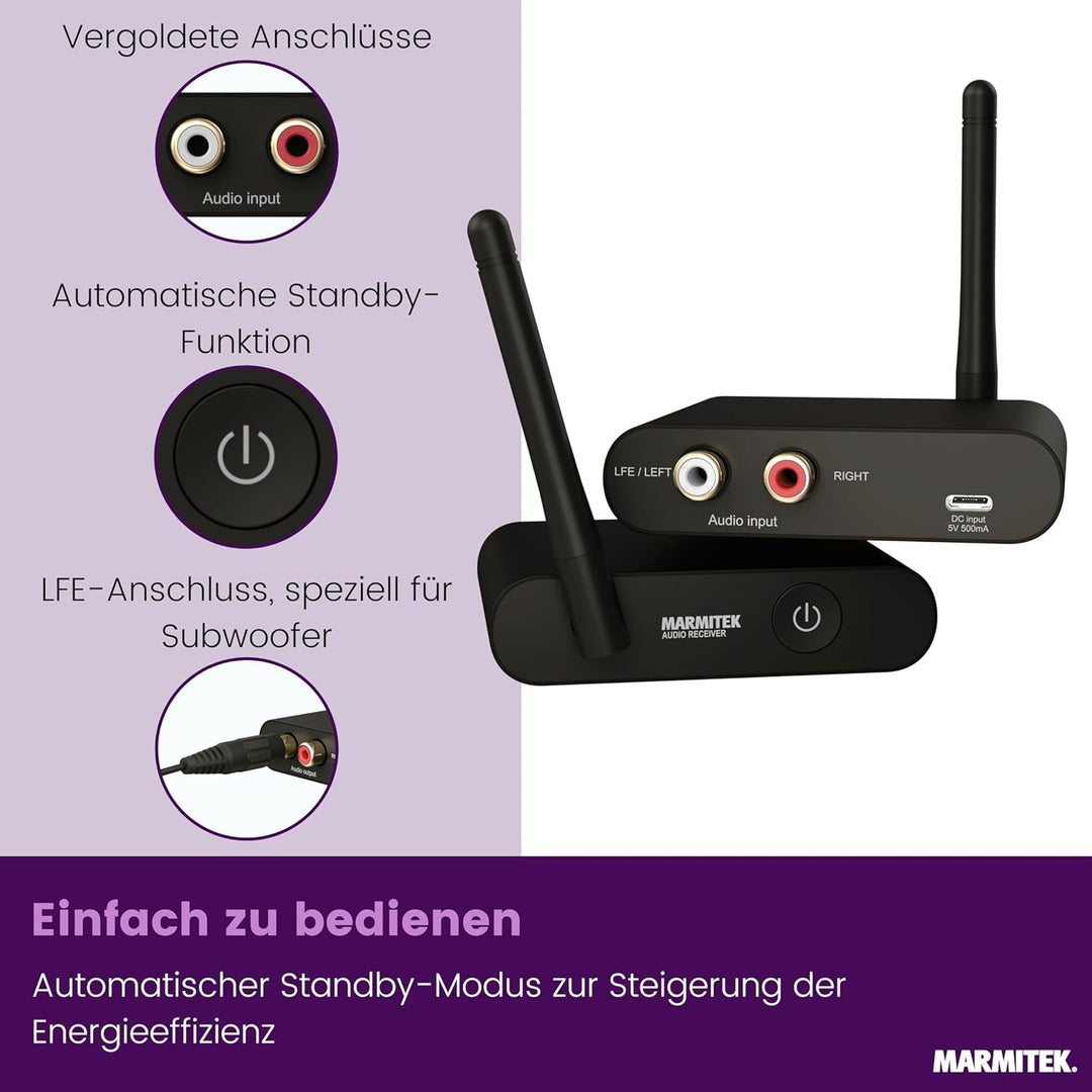 Marmitek Funk Subwoofer Übertragung Subwoofer Anywhere 640 - Verbinden Sie Ihre Subwoofer drahtlos m