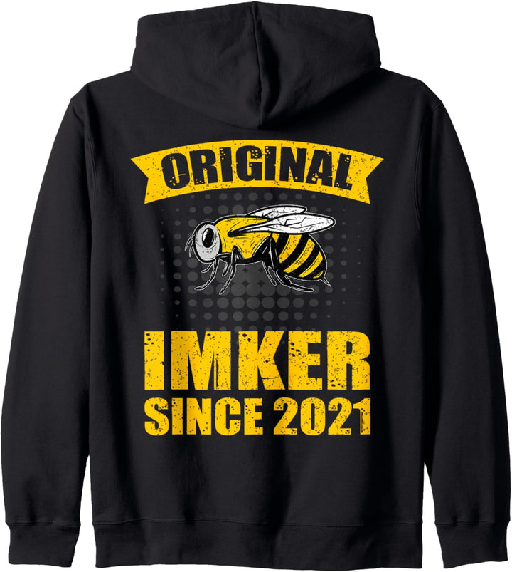 Lustiges Imker Geschenk Imkerei Bienen Honig Imker Seit 2021 Kapuzenjacke