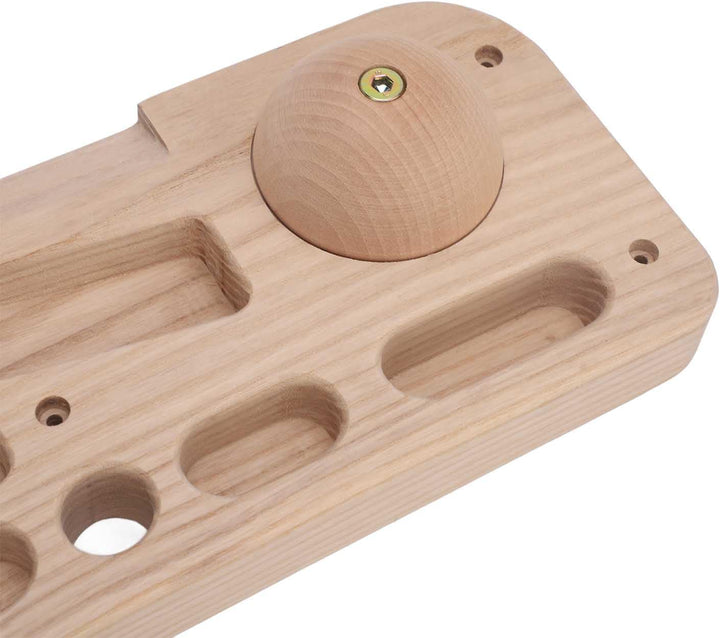 Dilwe Holz-Hangboard, Kletter-Hangboard, Fingerboard-Klettern mit Schrägen und Fingerlöchern, für Fa