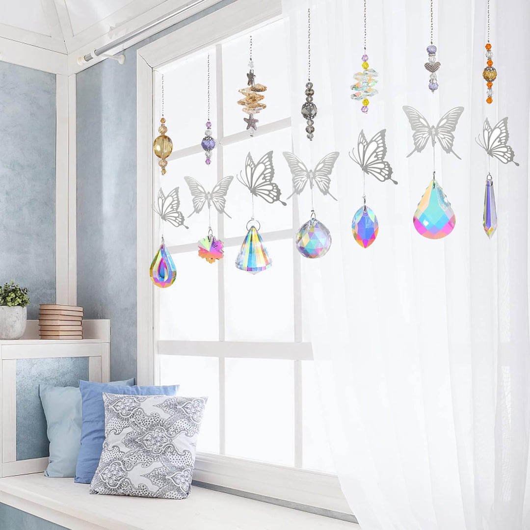 Kristall-Sonnenfänger, Crystal Suncatcher, hängendes Glas, Sonnenfänger, Prismen-Anhänger, Regenboge