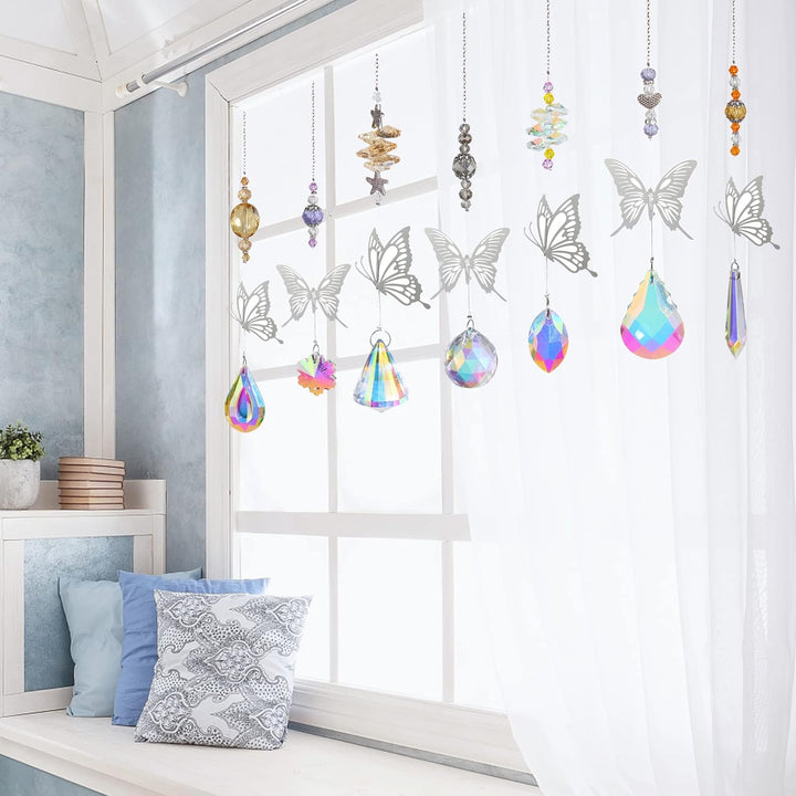 Kristall-Sonnenfänger, Crystal Suncatcher, hängendes Glas, Sonnenfänger, Prismen-Anhänger, Regenboge