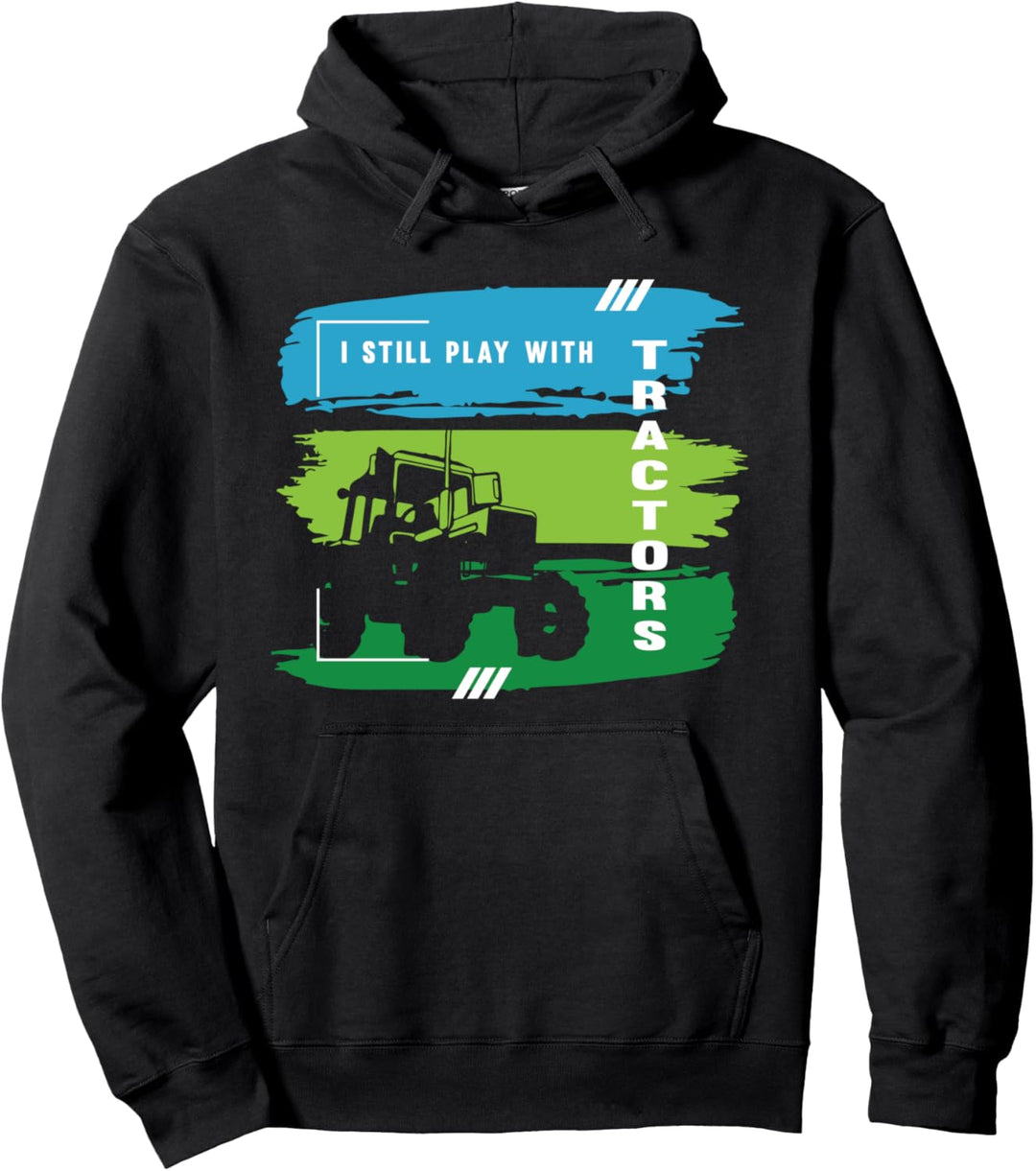 Mit Traktoren spielen Landwirt Landwirtschaft Pullover Hoodie