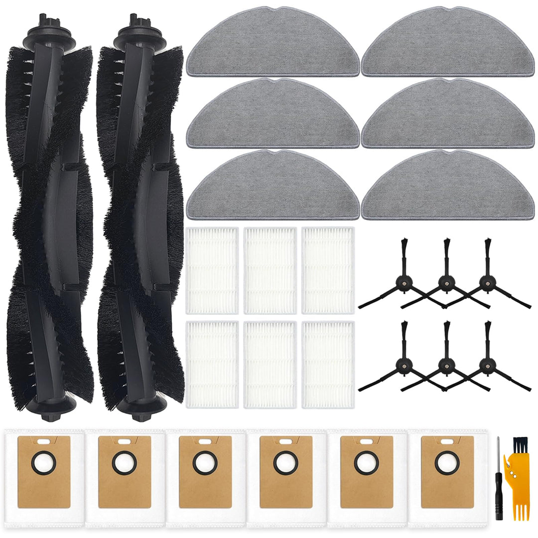 Zubehör für Tapo RV30 Max Plus/ RV30 Max/ RV20 Max/ RV20 Max Plus Staubsauger, 2 Hauptbürste, 6 Filt