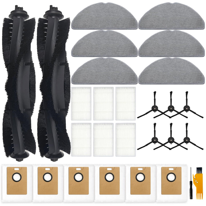 Zubehör für Tapo RV30 Max Plus/ RV30 Max/ RV20 Max/ RV20 Max Plus Staubsauger, 2 Hauptbürste, 6 Filt