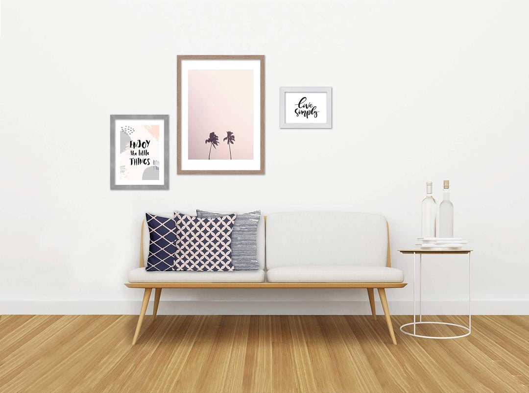 accent by nielsen Bilderrahmen, 40 x 50 cm, Holz, Eiche, Posterrahmen zum Aufhängen im Hoch- & Querf