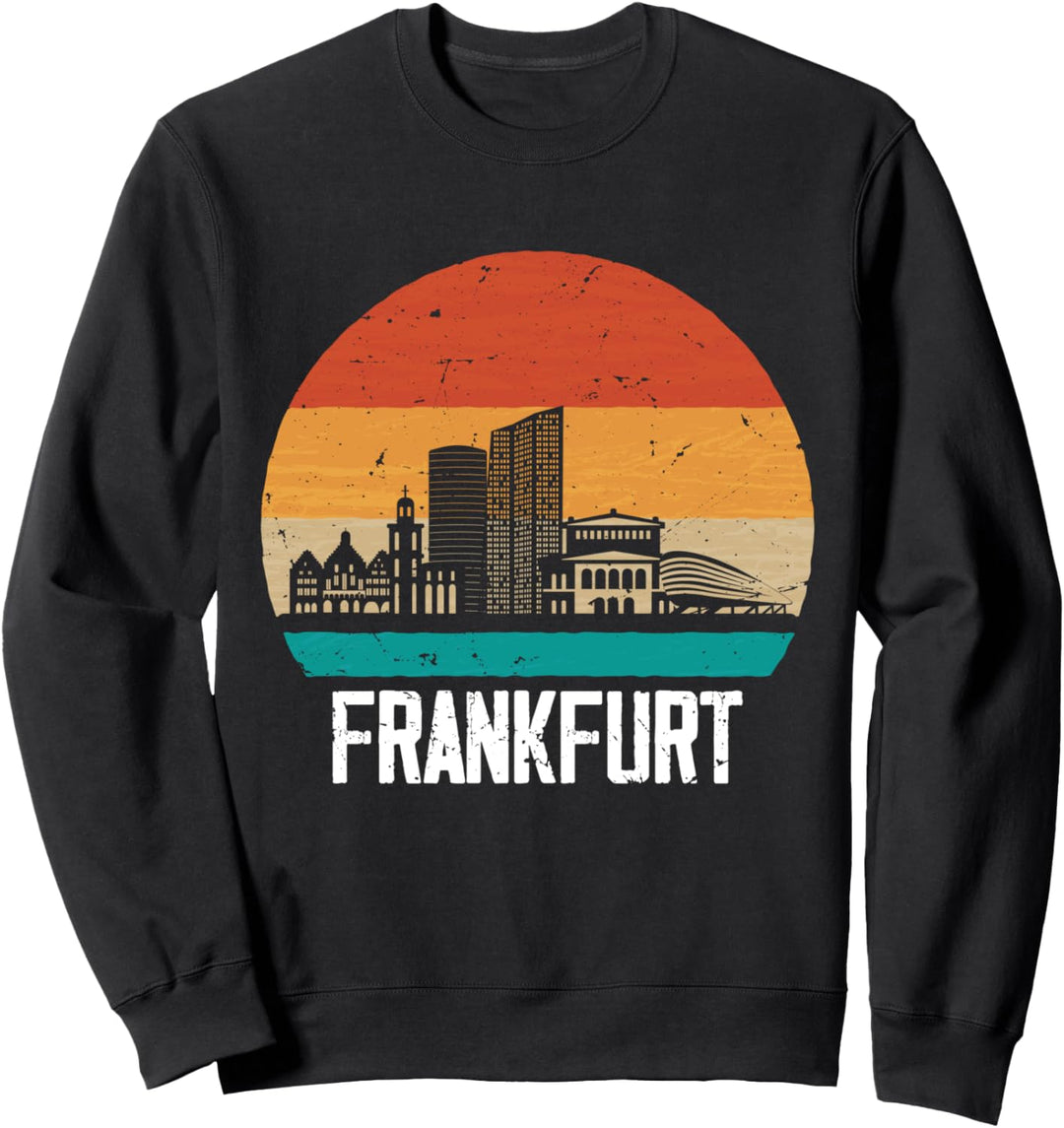 Frankfurt Skyline Retro Vintage Souvenir Frankfurt Sweatshirt