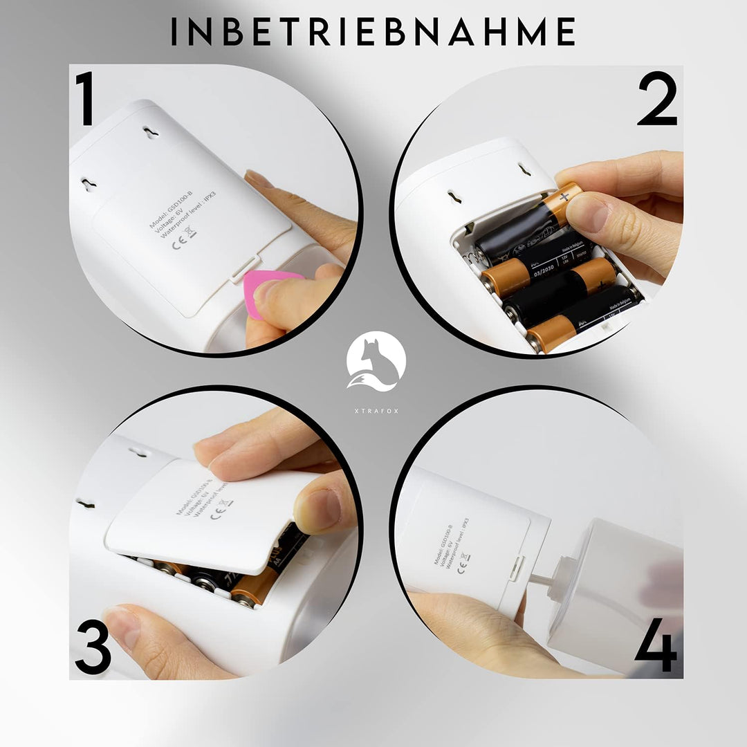 XTRAFOX® Premium Desinfektionsspender, automatisch inkl. Wandhalterung und dt. Anleitung - weiss/350