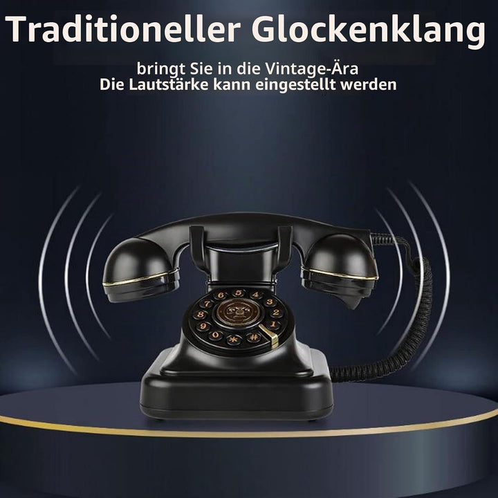 Vintage Festnetztelefon, Altmodisches Retro Schnurlostelefon mit Disc Taste und HD Mikrofon, Retro S