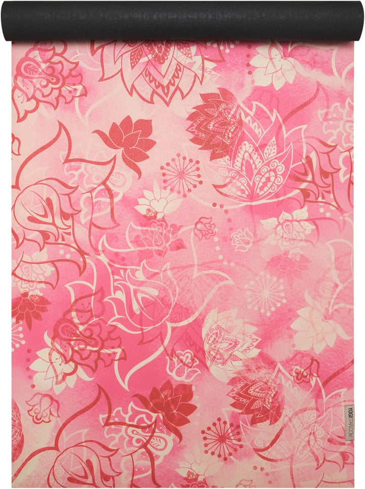YOGISTAR Yogamatte Yogimat Travel Art Collection 183 x 61 x 0.15 cm Rosa Rot Natürlicher Kautschuk R