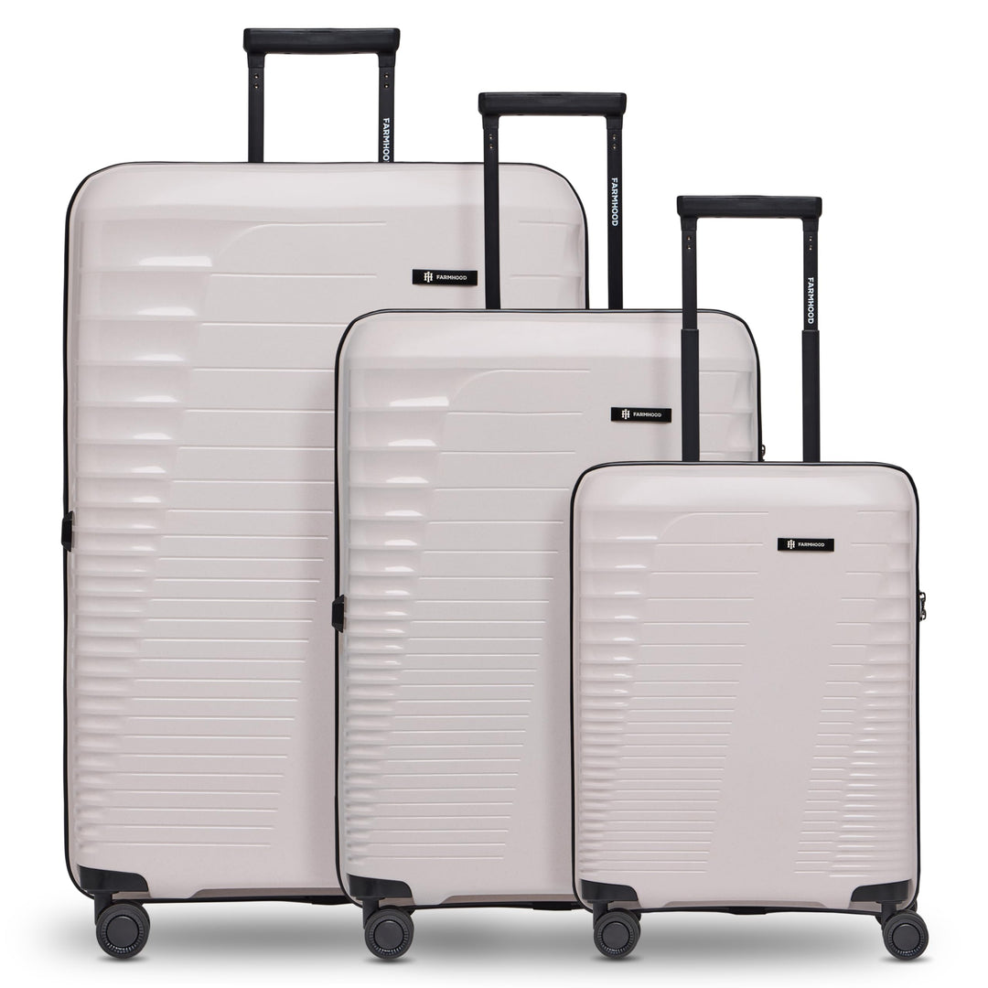 Farmhood Eco Edition nachhaltiges Hartschalen Koffer-Set 3-teilig | Trolleys mit Dehnfalte erweiterb