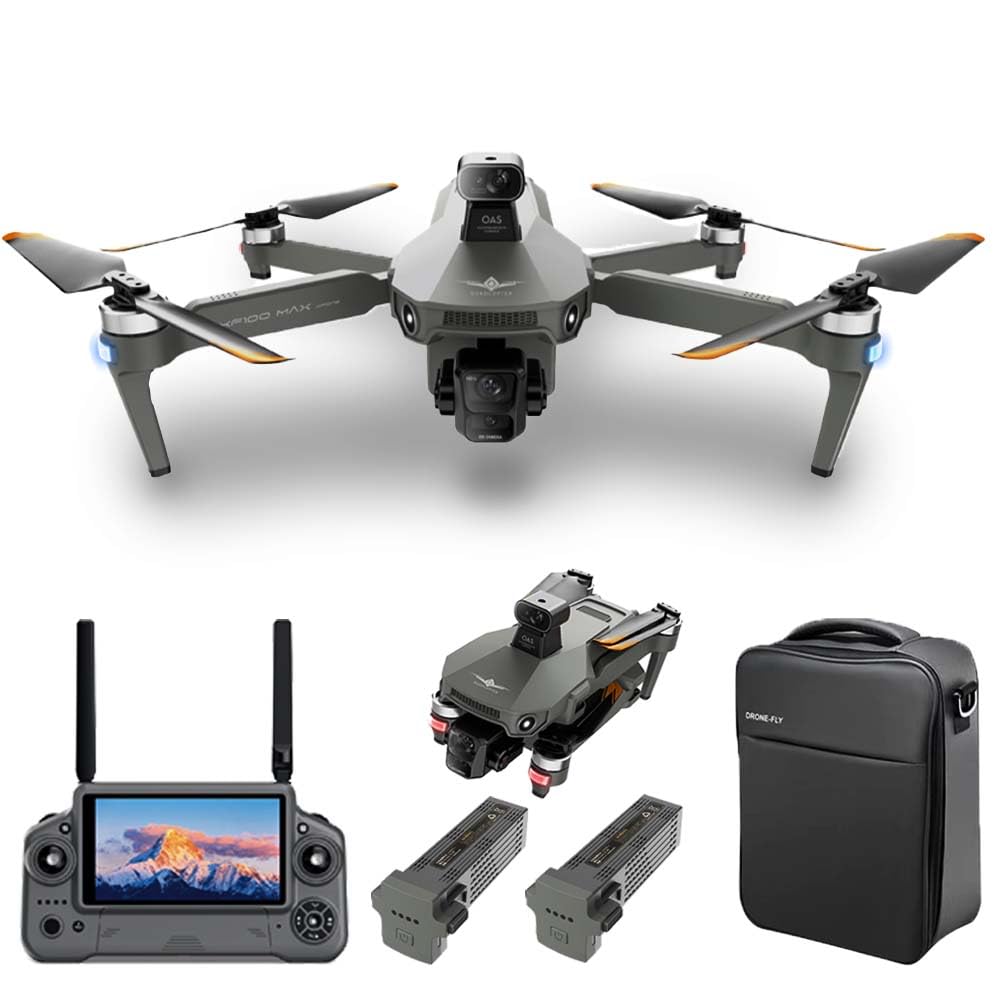 X-Verse KF100MAX Drohne mit Kameras 4K HD EIS, Bildschirmfernsteuerung, RC 6km, 3 Achsen Gimbal, 360