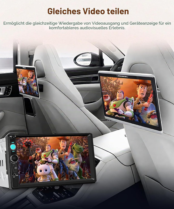 Rimoody DAB+/DAB Autoradio 2 Din mit Wireless Carplay Android Auto Bluetooth 5.2, 7 Zoll Touchscreen