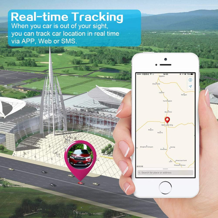 TKMARS GPS Tracker Auto Ohne ABO GPS Tracker Auto 240 Tage Standby, Starke Magnetische WasserbestäNd