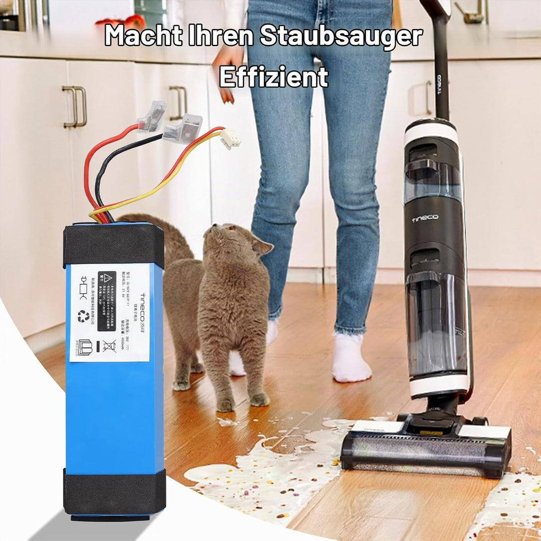 4000mAh Ersatzbatterie Kompatibel mit Tineco iFloor 3, Floor One S3, Floor One S3 Brise Cordless Nas