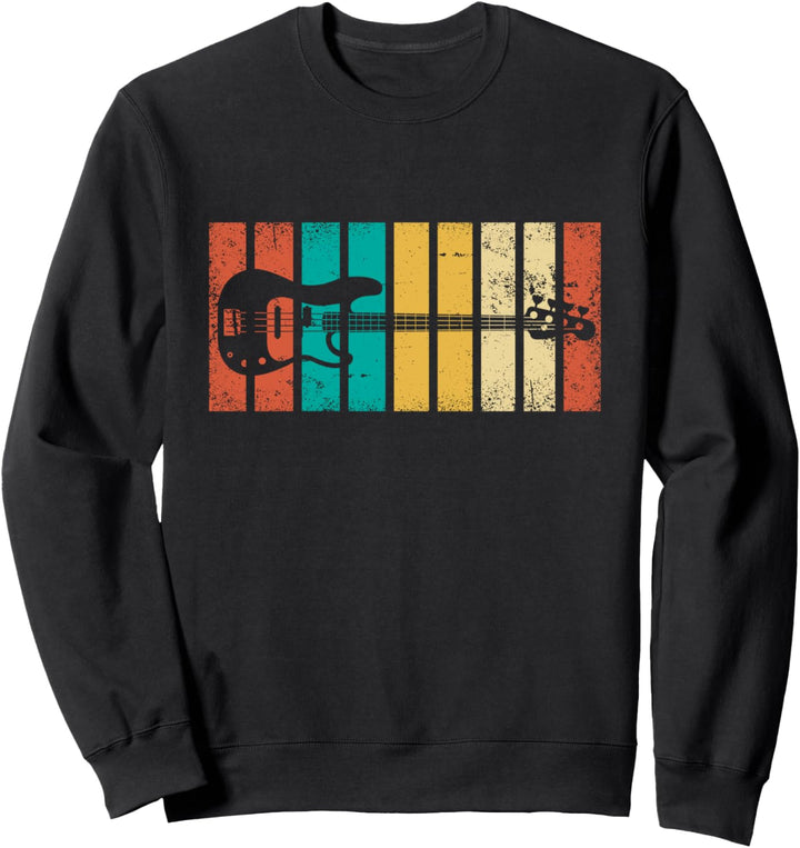 Retro Bassgitarre Bass Gitarre - Vintage Basser Bassist Sweatshirt