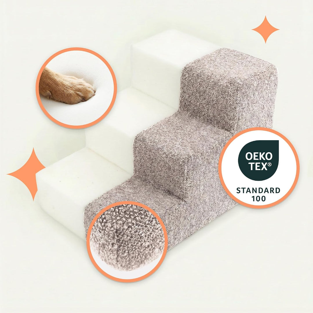 murando Hundetreppe für Kleine Hunde 3 Stufen - Haustiertreppe 30 cm Hoch für Bett, Sofa, Treppe für