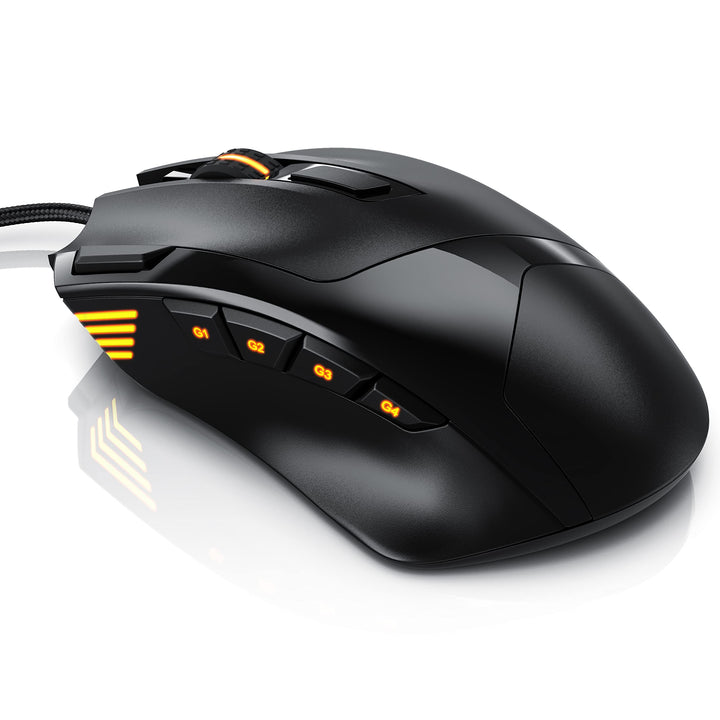 CSL - 4800 DPI Gaming Maus mit RGB Beleuchtung – optische Computermaus - 9 Tasten – 600-4800 DPI – 7
