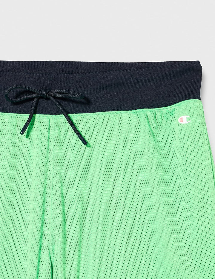 Champion Herren Legacy Neon Spray Soft Mesh Bermuda Shorts S Grasgrün, S Grasgrün