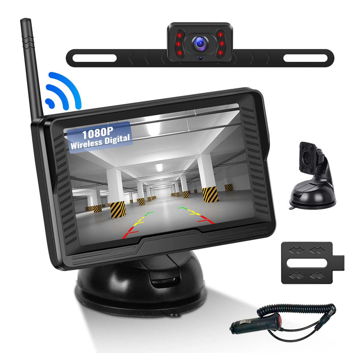 Kabellose Digitale Rückfahrkamera Set, AHD Rückfahrkamera IP69 wasserdichte Nachtsicht in Farbe Kame