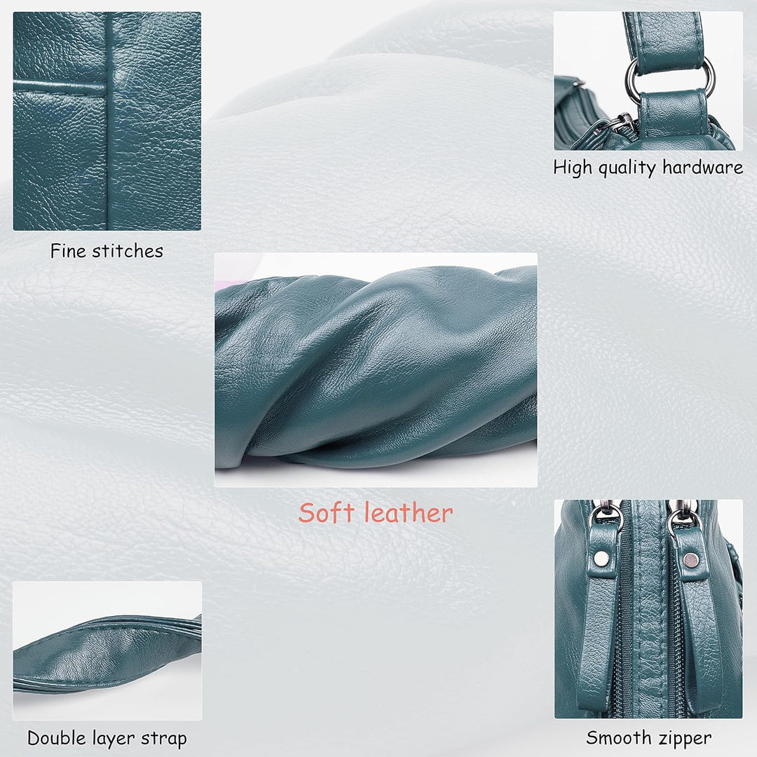 Geldbörsen für Damen, weiches PU-Leder, Umhängetasche, Damen, Umhängetasche, Taschenbücher Blau 11.8