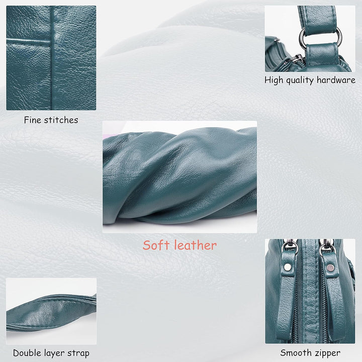 Geldbörsen für Damen, weiches PU-Leder, Umhängetasche, Damen, Umhängetasche, Taschenbücher Blau 11.8