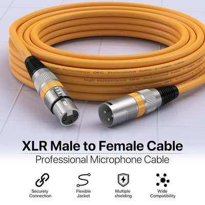 EBXYA XLR-Kabel Mikrofonkabel 2M 6Packs Stecker auf Buchse symmetrisches XLR-Mikrofonkabel Farbige D