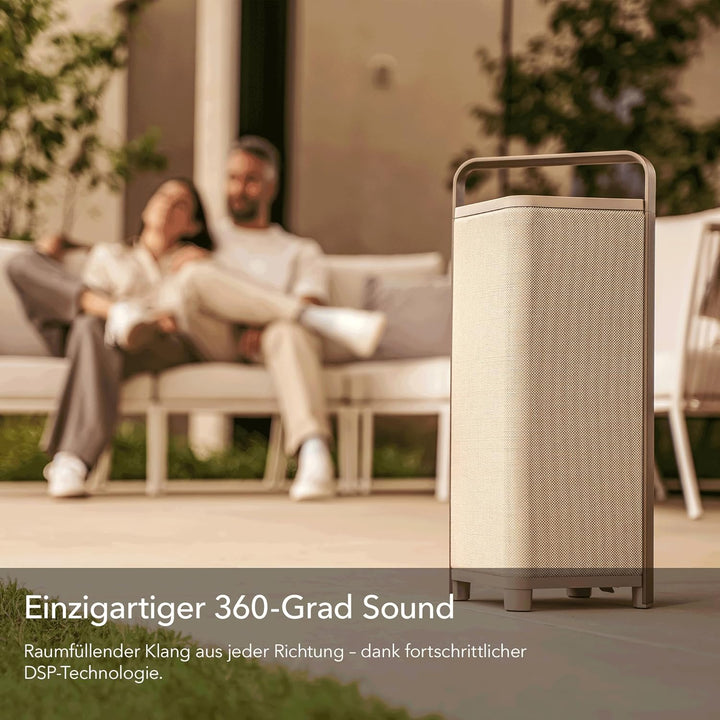 Escape P6 Air Outdoor Bluetooth Lautsprecher (IPX4 wetterfest, 60 Watt, 16h Akkulaufzeit, kabellos,